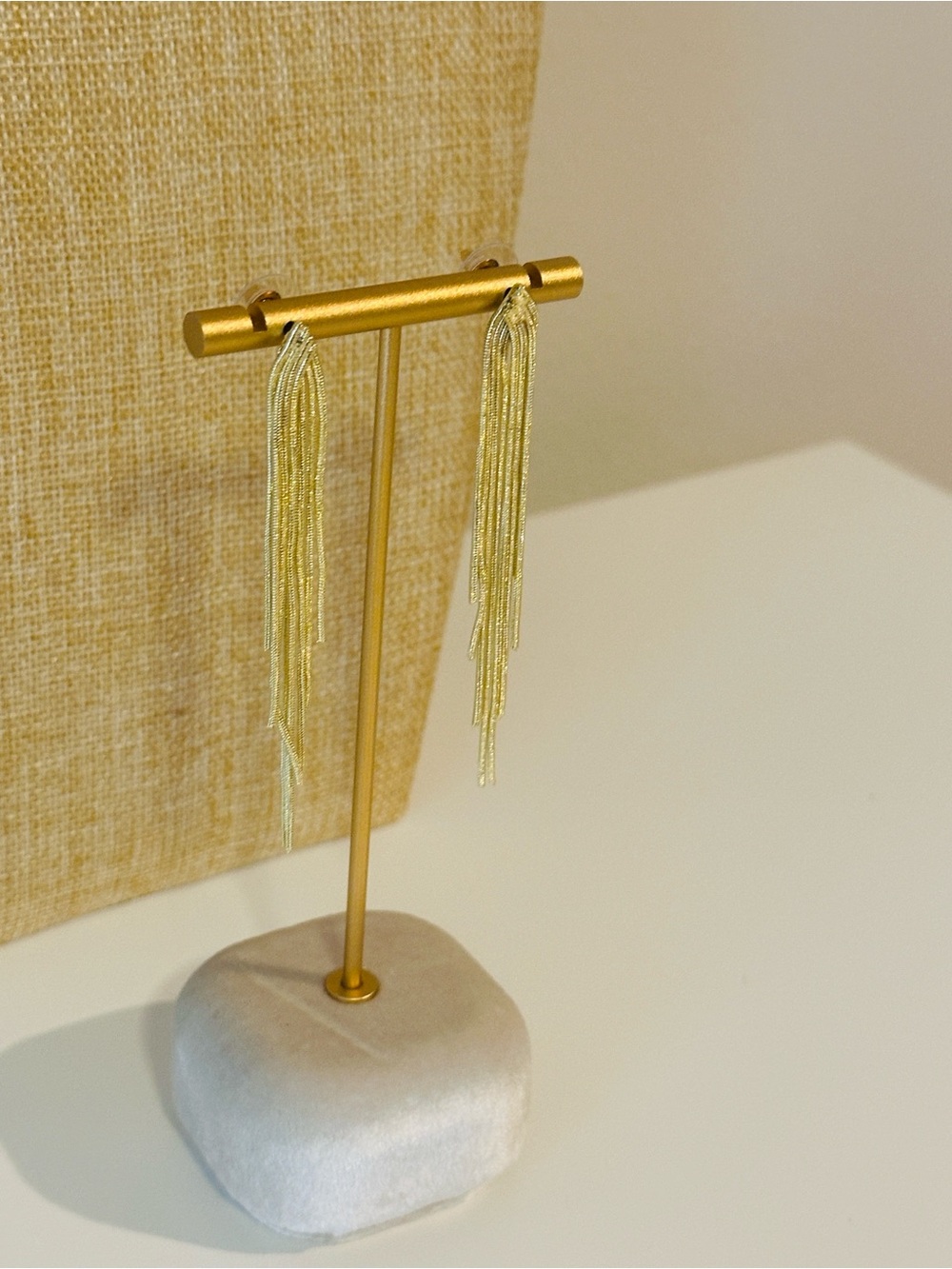 Fashion Jewelry Gold Tassel Drop Earrings